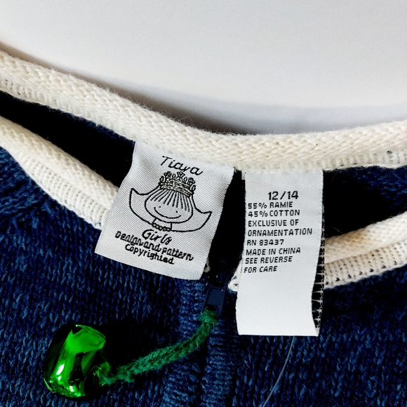 Santa & Reindeer Can-can Dance Christmas Sweater Girls 12/14‎ Tiara - Picture 4 of 6